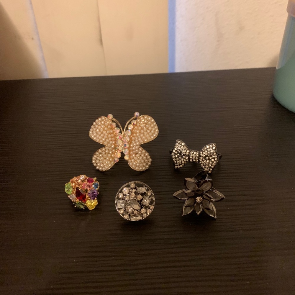 Set of FIVE Statement Rings